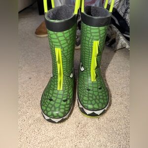 Kids Western Chief Alligator Rain Boots – Green – Size 7/8